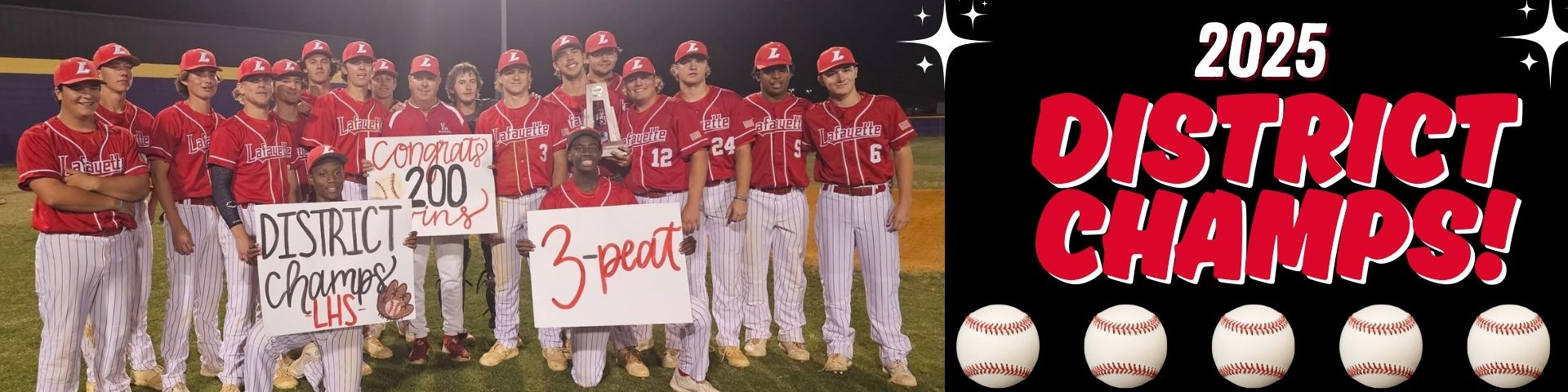 2025 District Champs LHS Varsity Baseball
